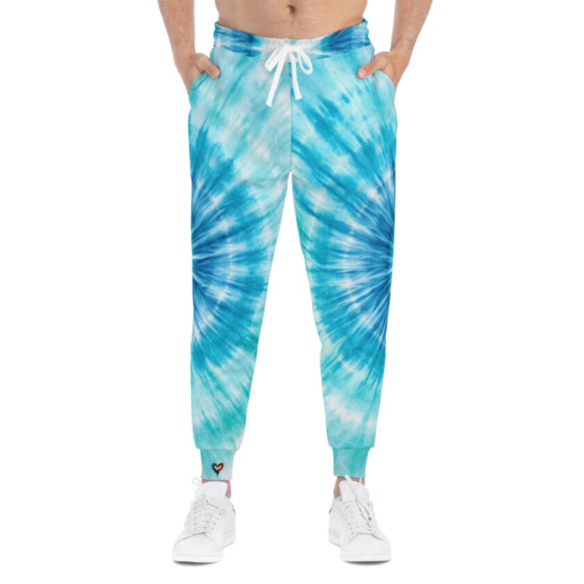 Blue Tie-Dye Athletic Joggers for Comfort and Style