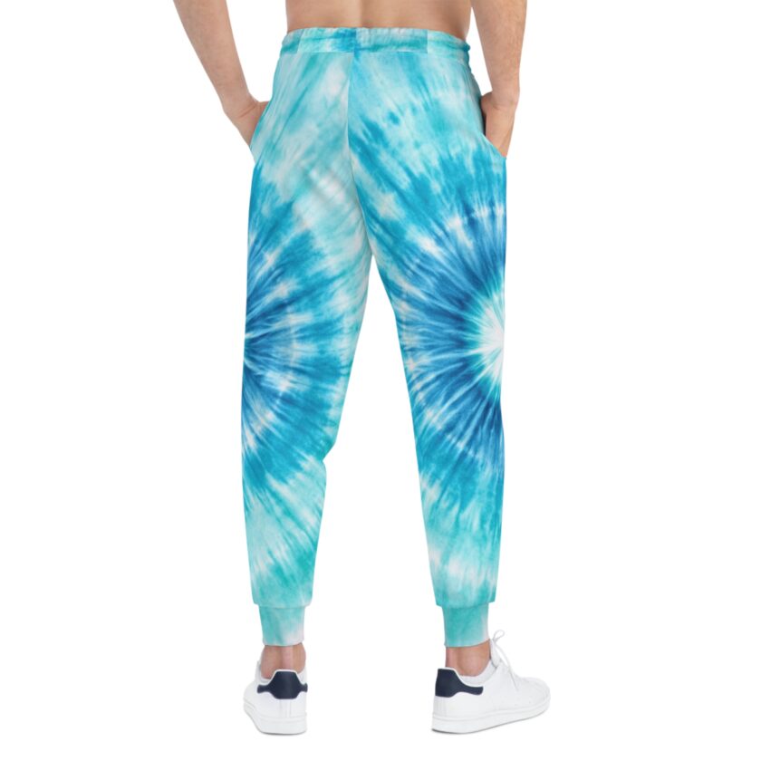 Blue Tie-Dye Athletic Joggers for Comfort and Style - Image 2