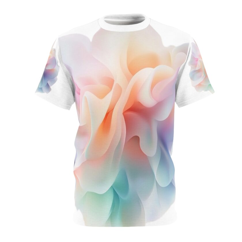 Floral Fantasy Unisex Cut & Sew Tee - Vibrant Colorful Garden Design for Spring Adventures