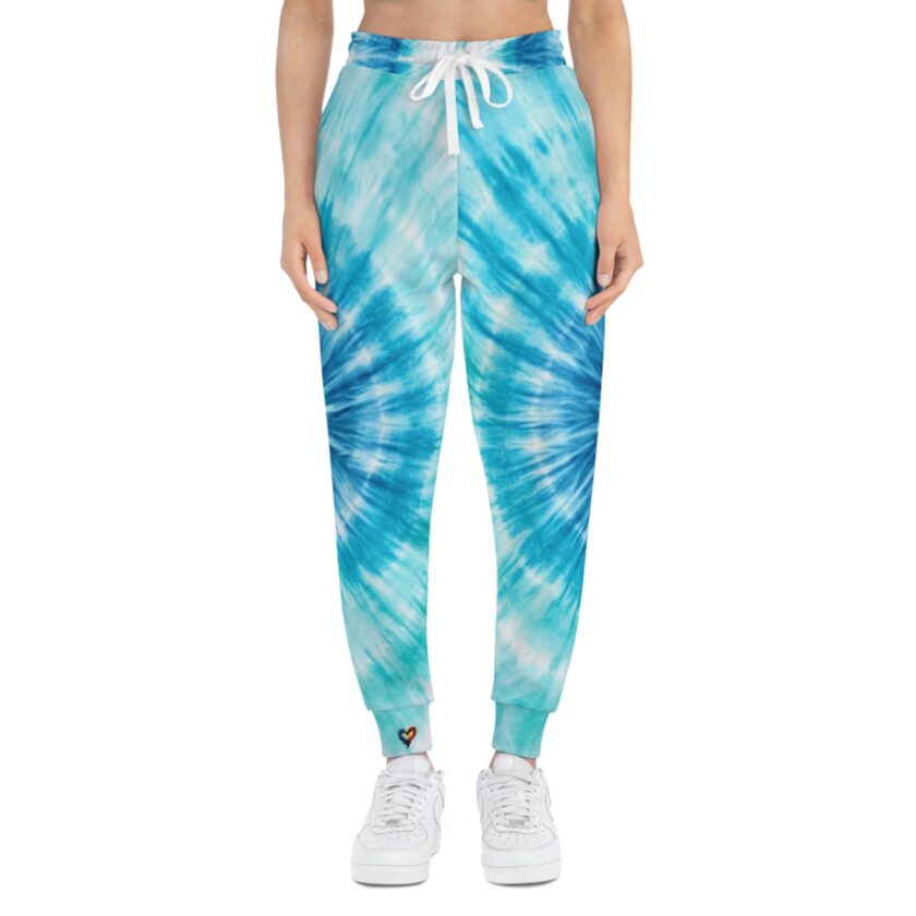 Blue Tie-Dye Athletic Joggers for Comfort and Style - Image 3